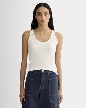 The Shimmy Scoop-Neck Tank | Bone
