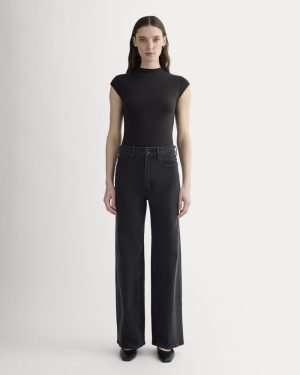 The Form Funnel-Neck Bodysuit | Black