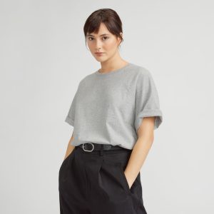 The Organic Cotton Raglan Tee | Heathered Grey