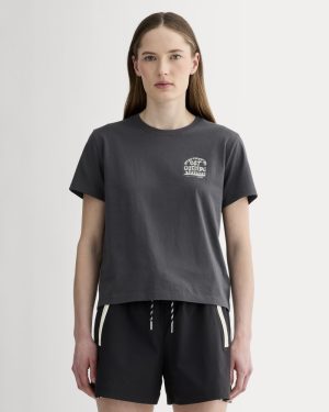 The Everlane x Parks Project Box-Cut Tee | Forged Iron / Natural