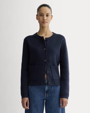 The Crew Cardigan in Everyday Cotton | Navy