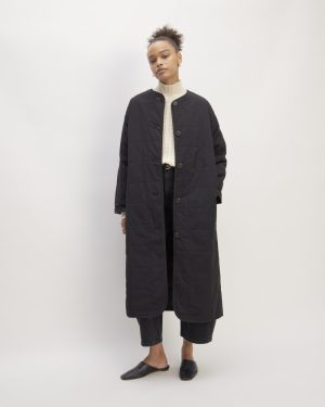 The ReNew Quilted Long Liner | Black