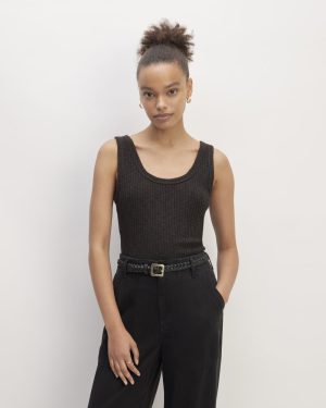 The Cozy Rib Tank | Black