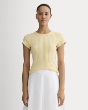 The Cozy Rib Tee | Banana Crepe
