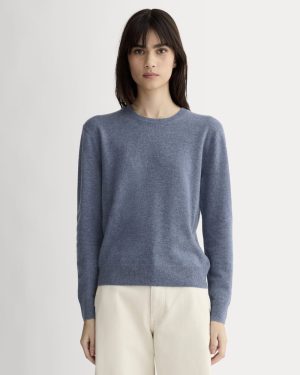 The Classic Crew in Cashmere | Denim Blue