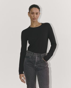 The Crew in Cotton Cashmere | Black