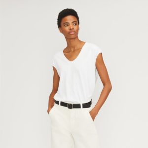 The Hemp Scoop-Neck Muscle Tee | White