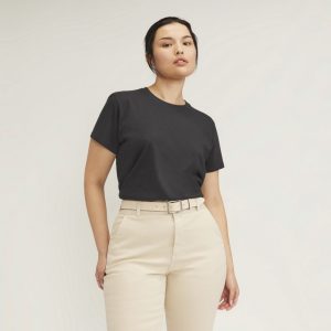 The Box-Cut Tee in Essential Cotton | Vintage Black | No Pocket