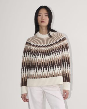 The Fair Isle Crew | Bone / Brown Fair Isle