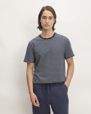 The Essential Organic Crew | Navy / Bone