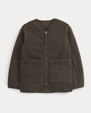 Reversible Teddy Jacket | Coffee Bean