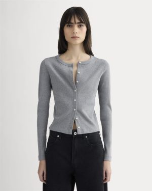 The Selfie Cardigan | Mid Heather Grey