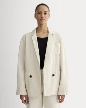 The Denim Chore Blazer | Garment-Dyed Sand