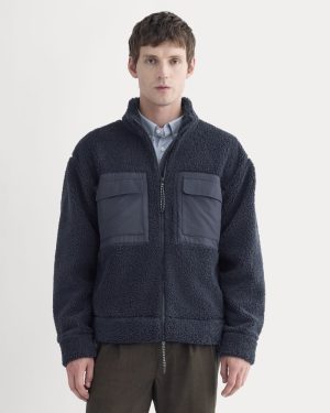 ReTrack Fleece Zip-Up | Deep Navy