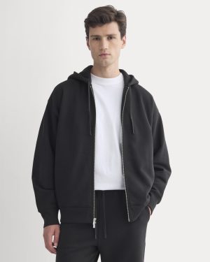 Luxe Fleece Full-Zip Hoodie | Black